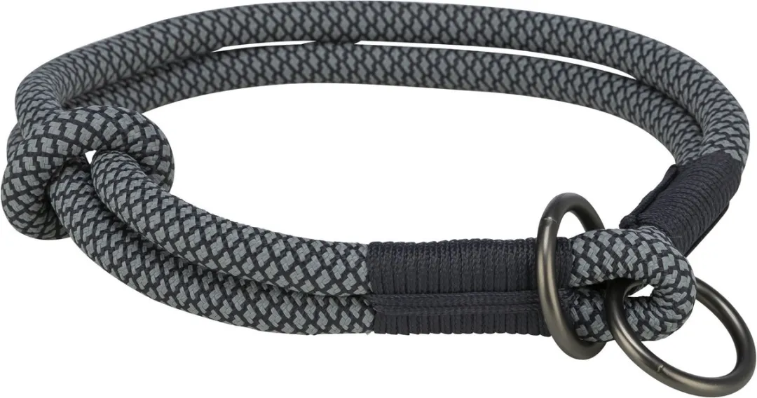 Trixie Halsband Hond Soft Half-Slip - Zwart/Grijs - afbeelding 2 van 6
