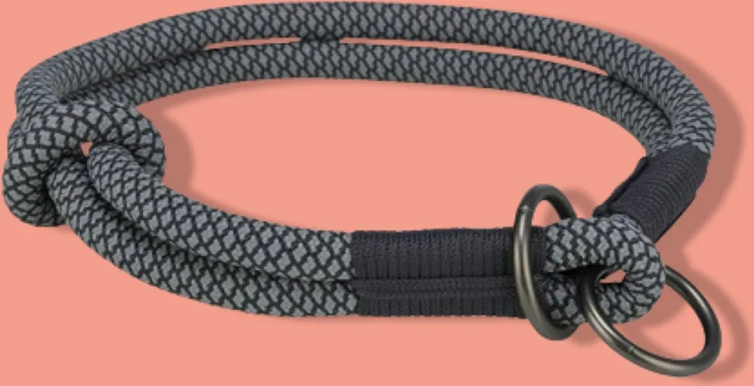 Trixie Halsband Hond Soft Half-Slip - Zwart/Grijs - afbeelding 4 van 6