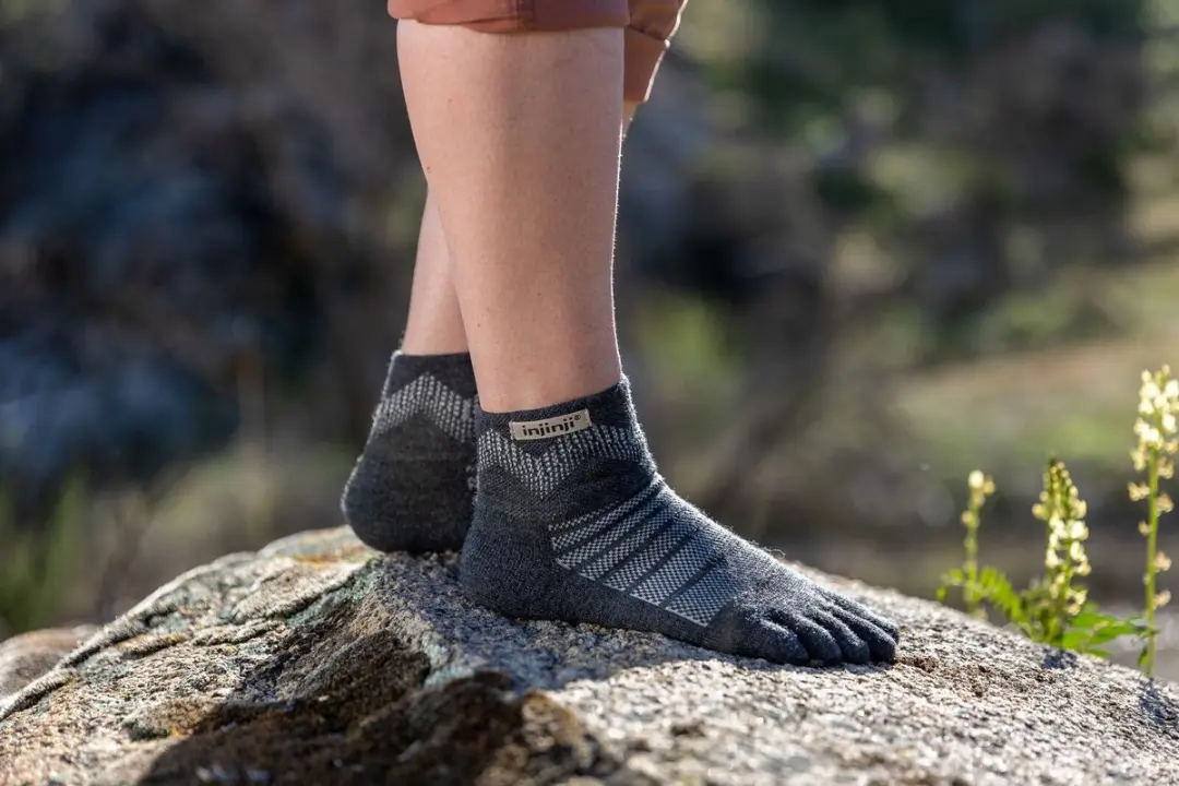 Injinji Midweight Mini-Crew Merinowol Teensokken - Grijs - afbeelding 6 van 6