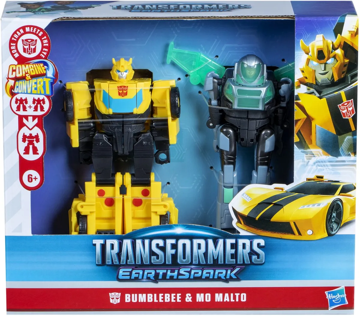 Transformers Earthspark Cyber Combiner Bumblebee & Mo Malto - Actiefiguur