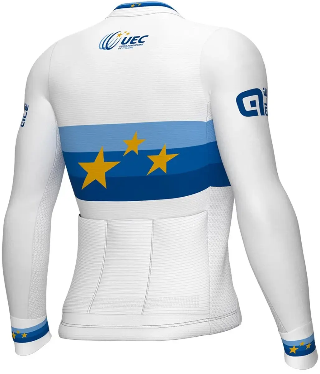 ALE PRS 1000 UEC Champion Europe Fietsshirt - Wit/Blauw - L - afbeelding 2 van 4