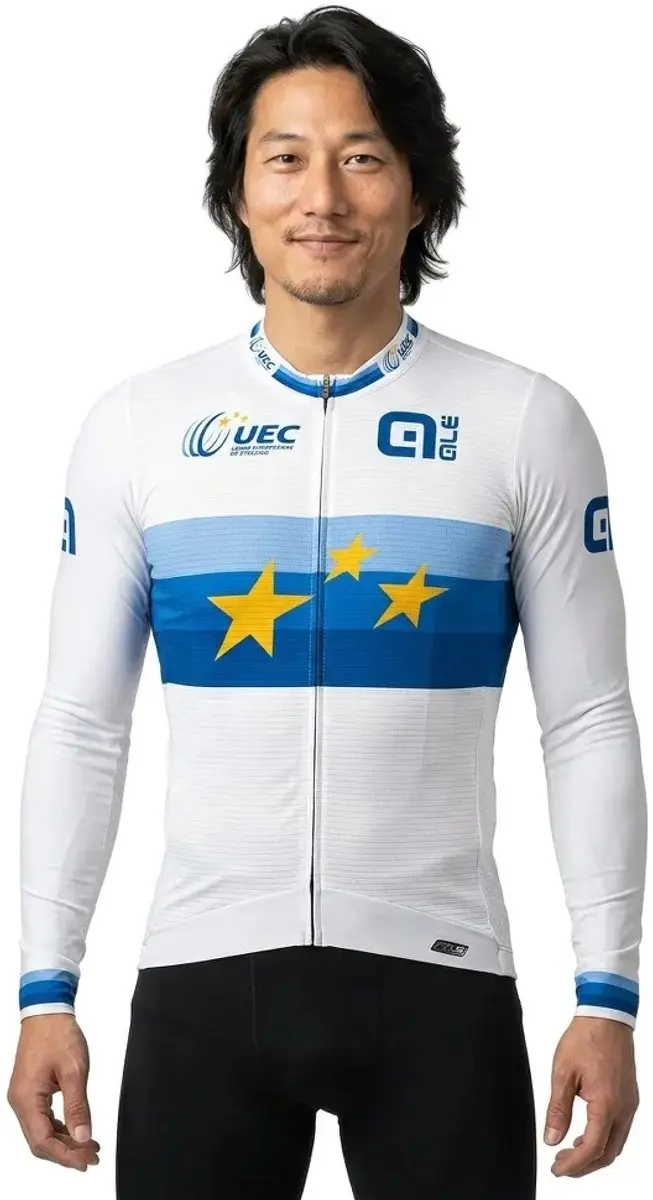 ALE PRS 1000 UEC Champion Europe Fietsshirt - Wit/Blauw - L - afbeelding 4 van 4