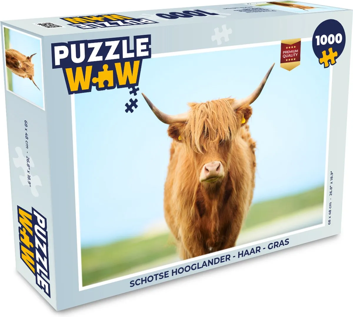 PuzzleWow Schotse Hooglander Legpuzzel 1000 Stuks