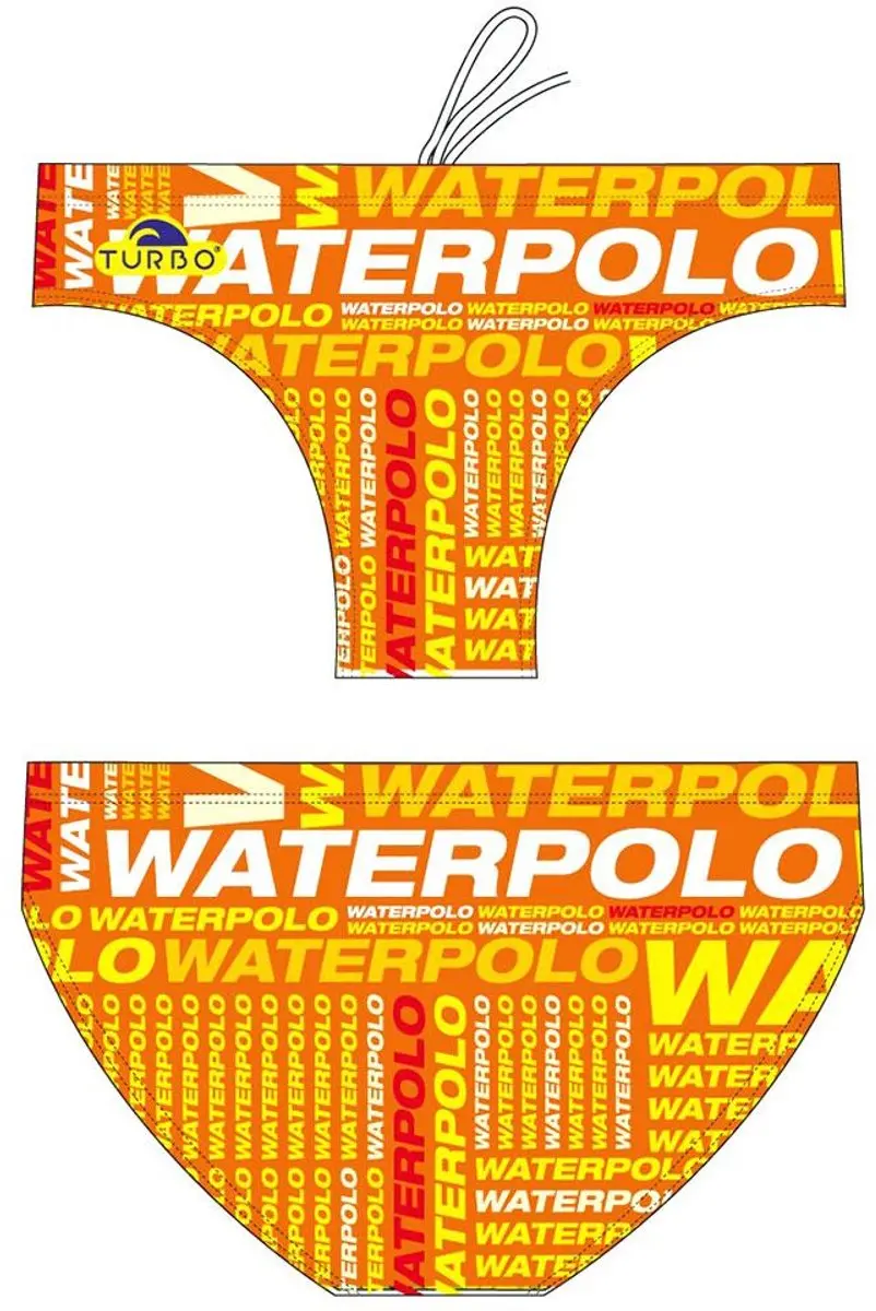 Turbo Text Zwemslip Oranje 3XL Man