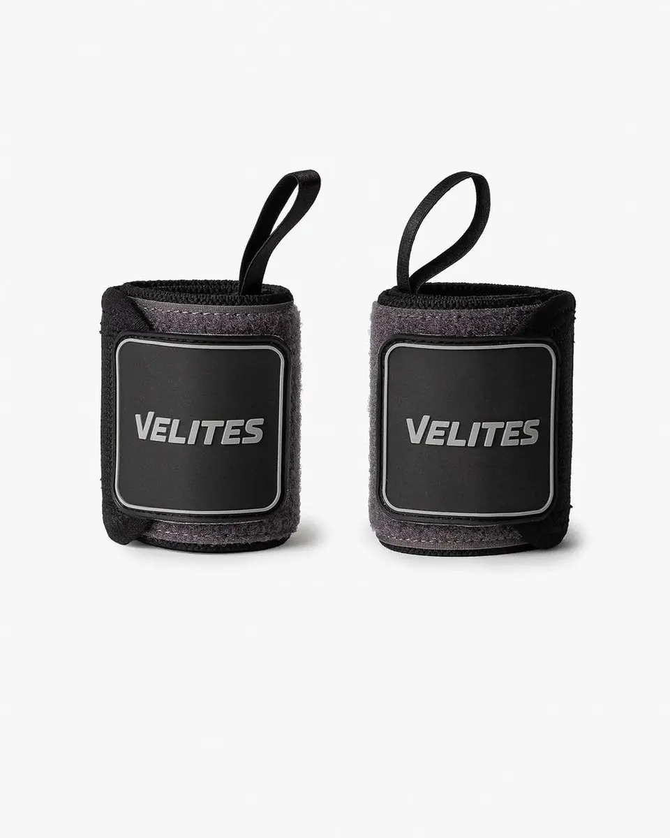 Velites Grip Nylon Wrist Wraps – Stevige Polsbescherming & Stabiliteit – Black