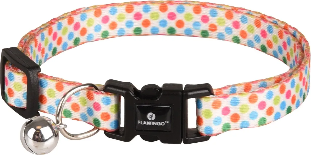 Flamingo Kattenhalsband Arya Wit 20-35cm