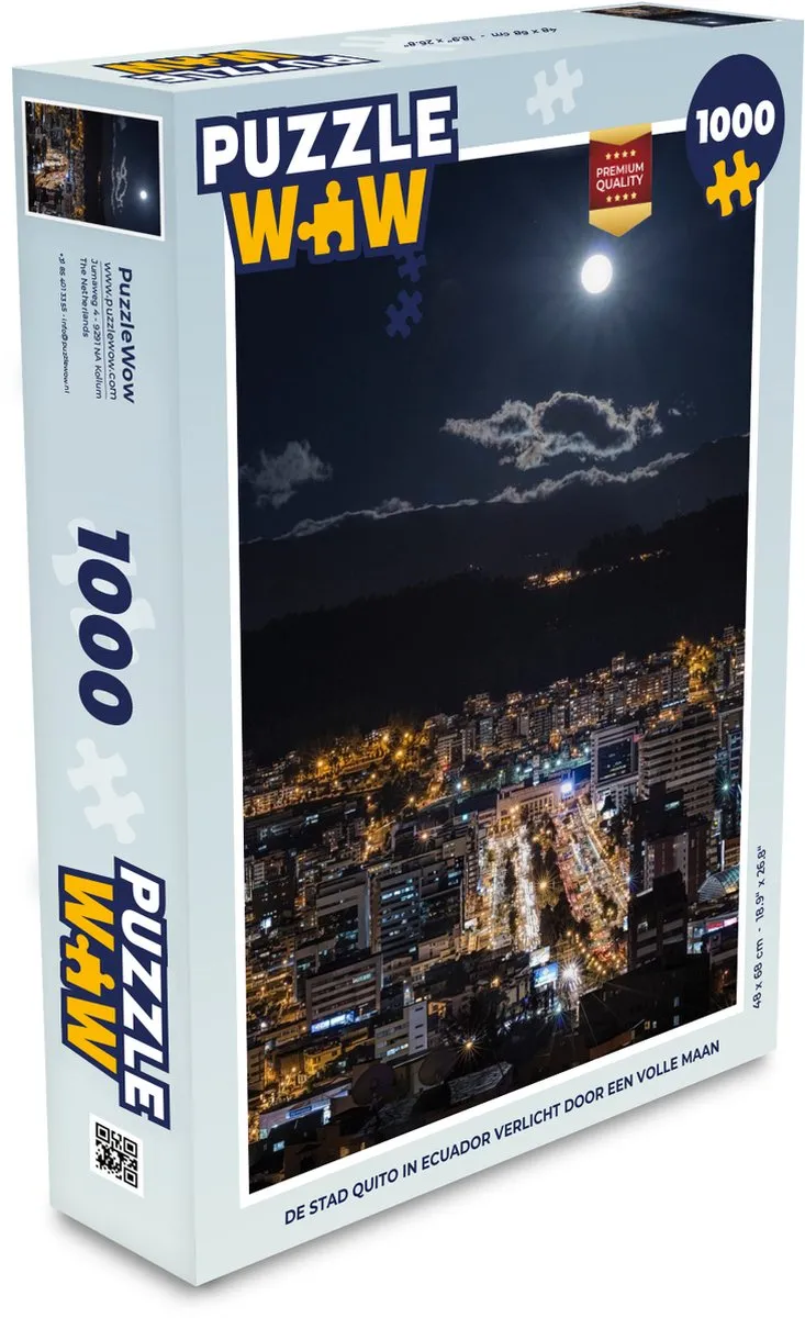 PuzzleWow Quito Legpuzzel 1000 Stuks