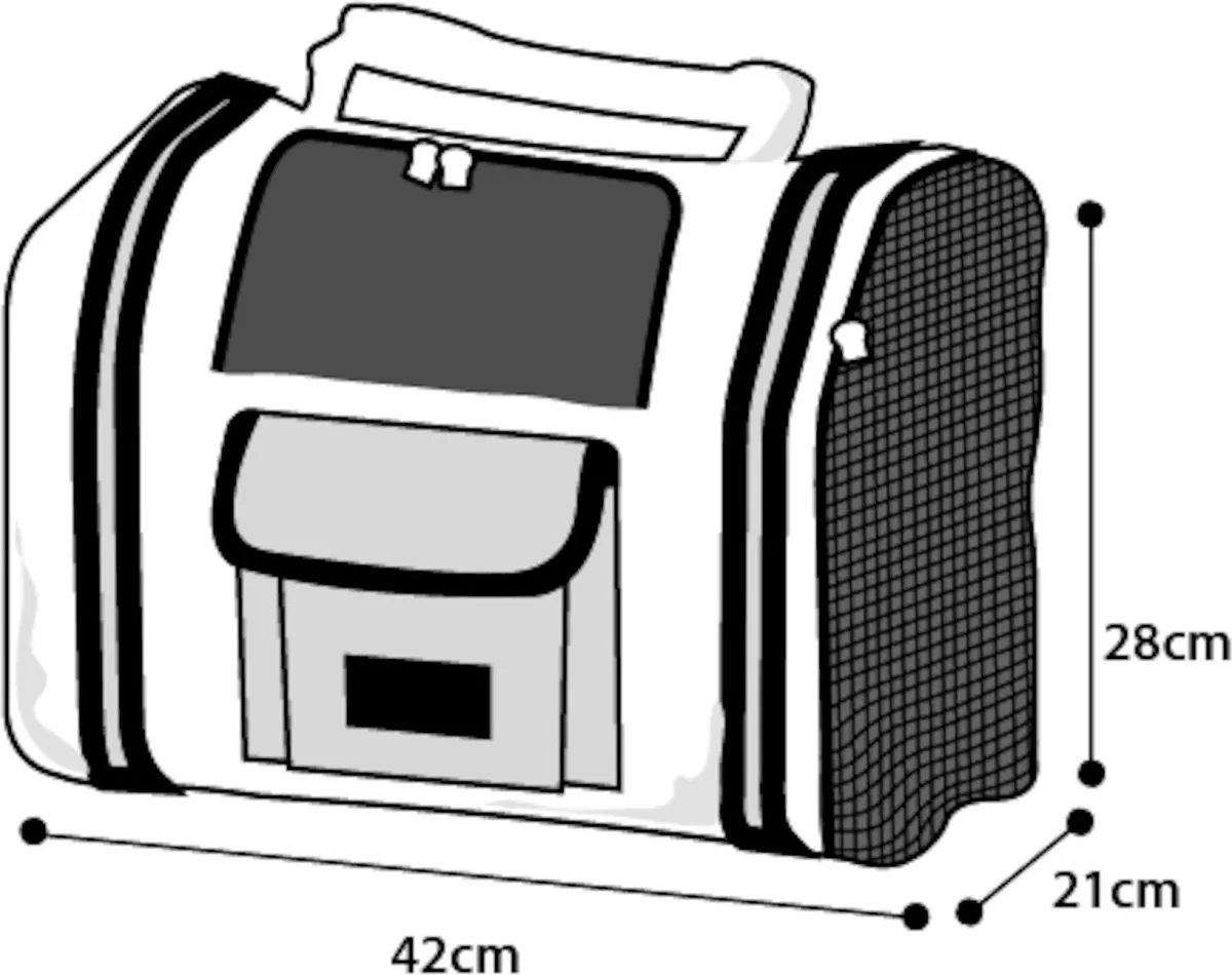 Flamingo Hondentas Smart Bag - 65x46x29cm - Zwart