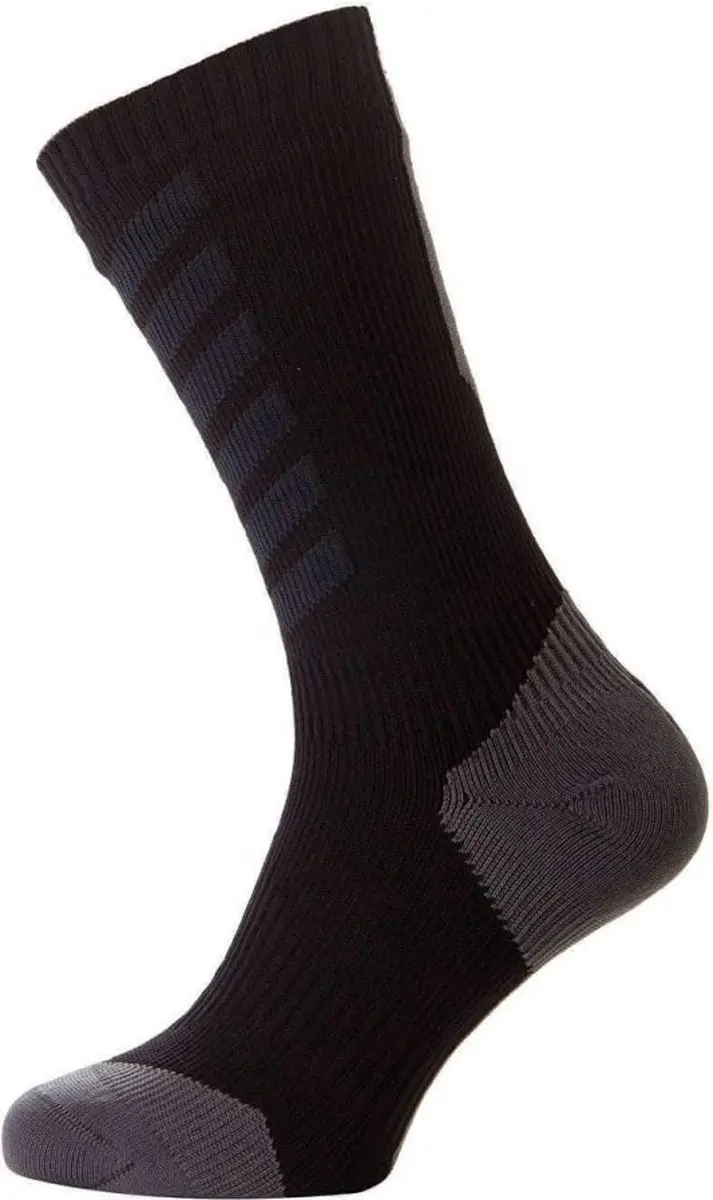 Sealskinz MTB fietssokken Zwart grijs / MTB Mid Mid Sock With Hydrostop Black Ch