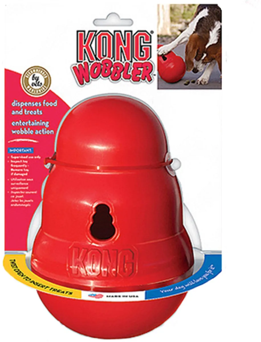 KONG Snack Dispenser Wobbler S - 15cm - Rood - afbeelding 6 van 6