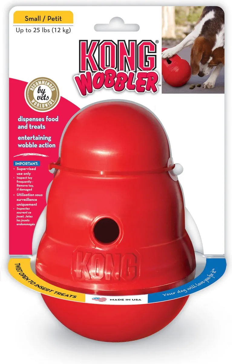 KONG Snack Dispenser Wobbler S - 15cm - Rood