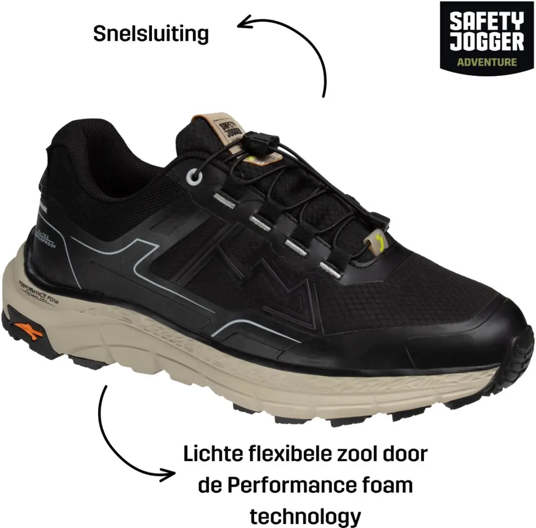 Safety Jogger Caracas Wandelschoenen Heren - Zwart - afbeelding 5 van 6