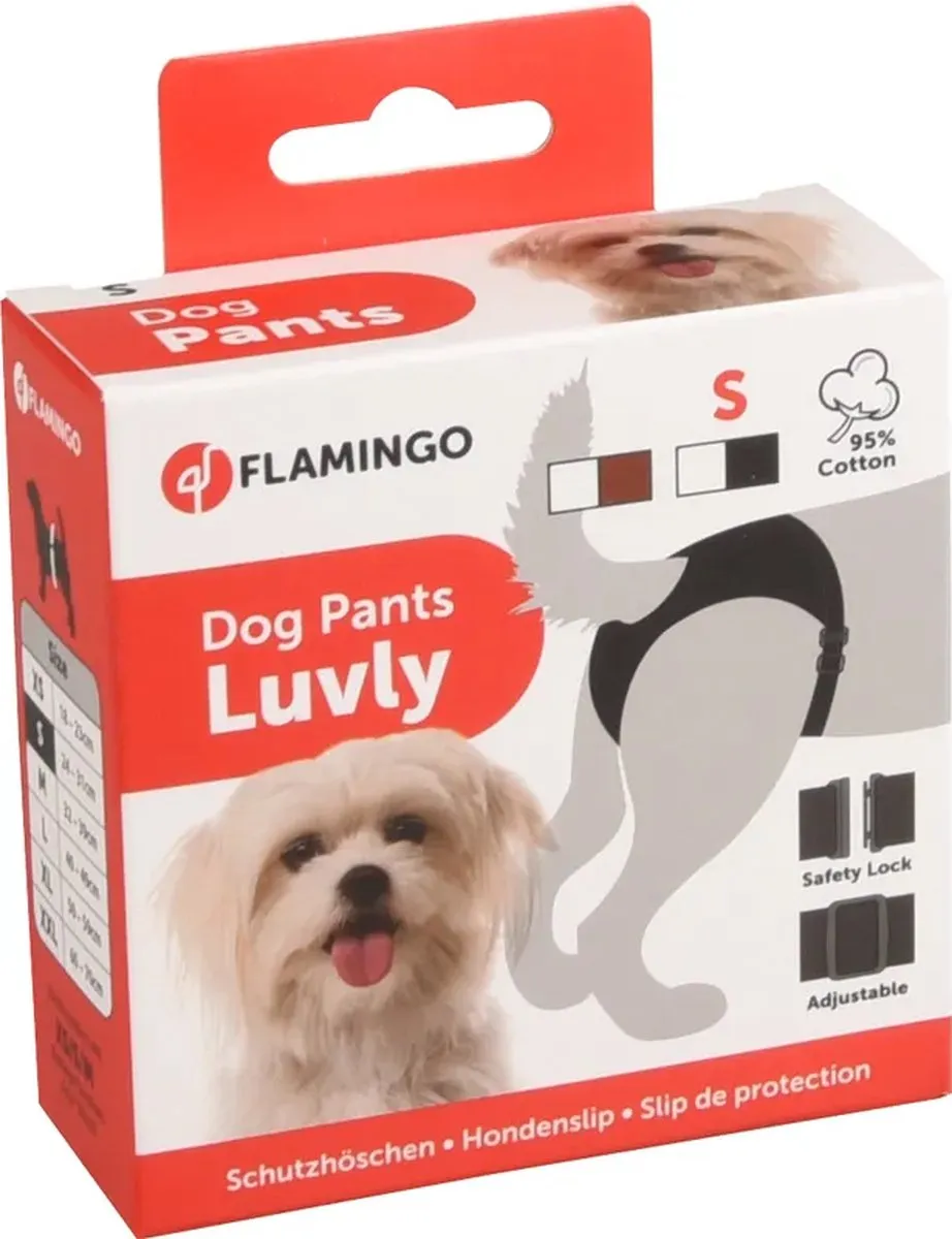 Flamingo Luvly Slip Loopheidsbroekje Hond - Vrouwelijk XL - Zwart - afbeelding 6 van 6