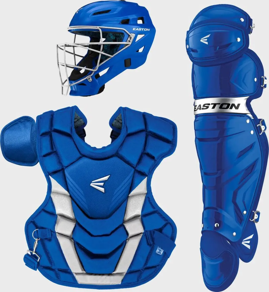 Easton GAMETIME Honkbal Catcher Combo Set Royal Intermediate: Masker + Bodyprote