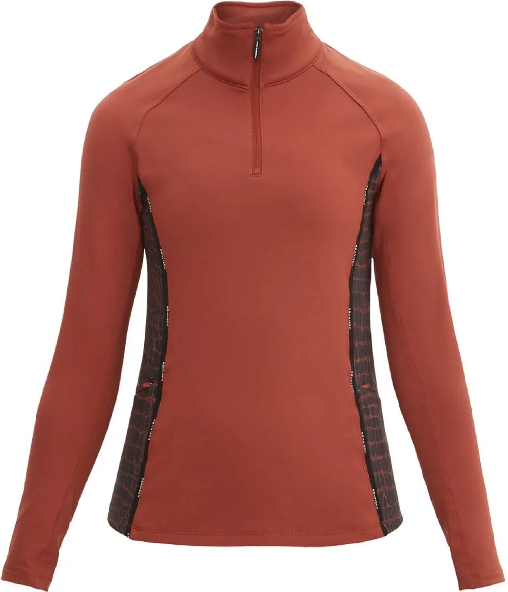 Röhnisch Jane thermo half zip brown crocco Maat XL