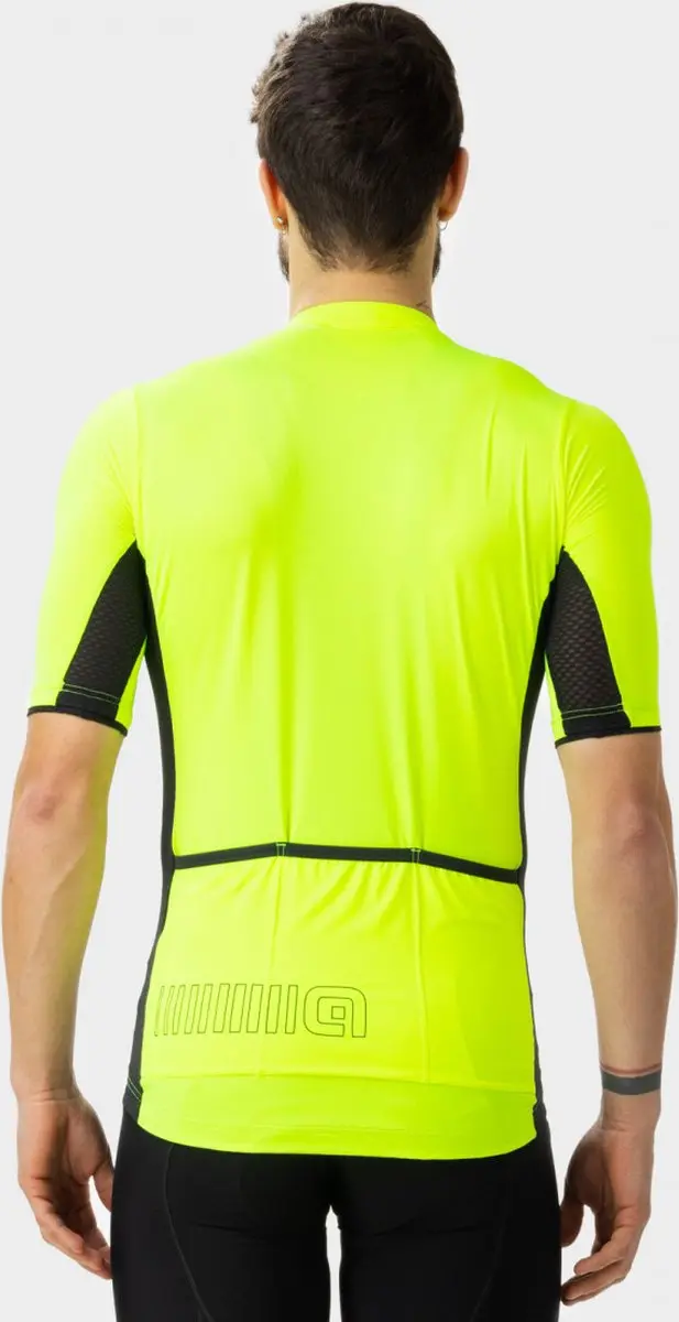 Alé Solid Color Block Fietsshirt - Fluo Geel - L - afbeelding 4 van 6