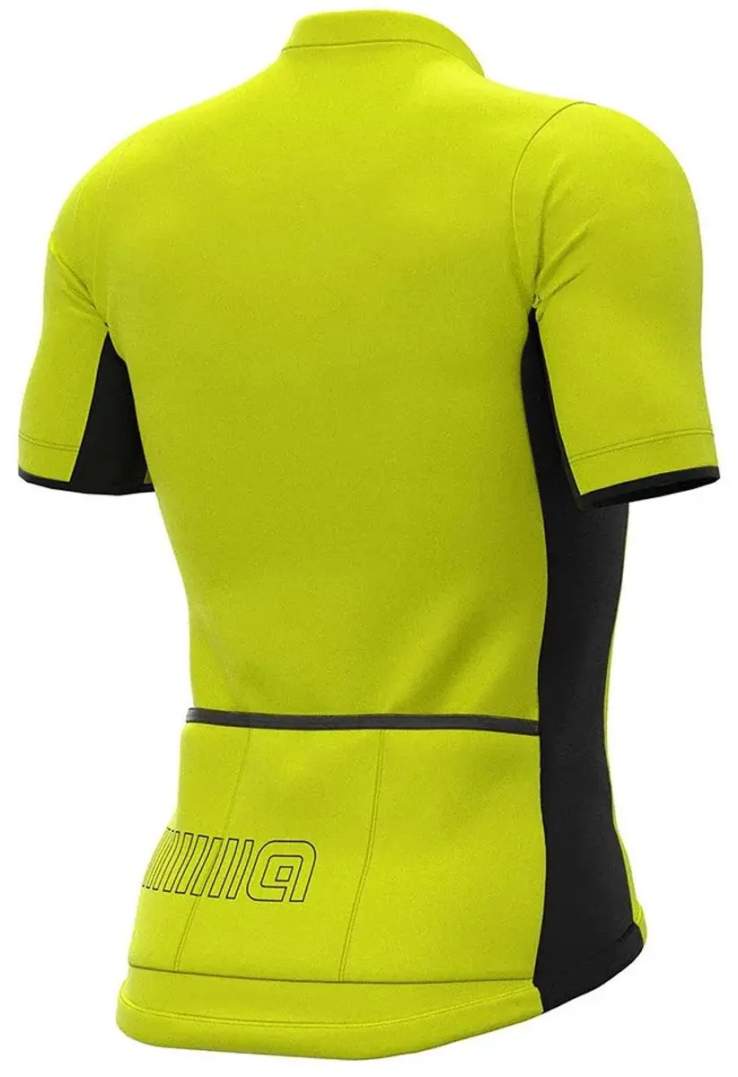 Alé Solid Color Block Fietsshirt - Fluo Geel - L - afbeelding 3 van 6