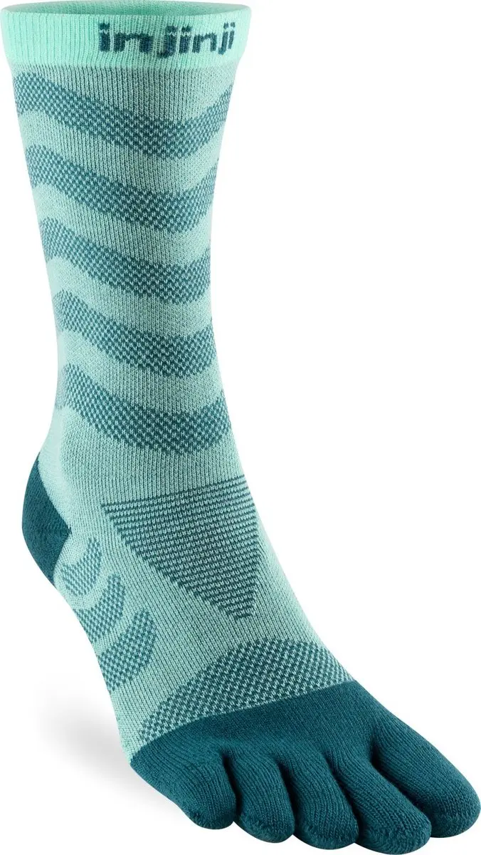 Injinji Ultra Run Crew Dames Teensokken - Glacier Groen - afbeelding 3 van 4