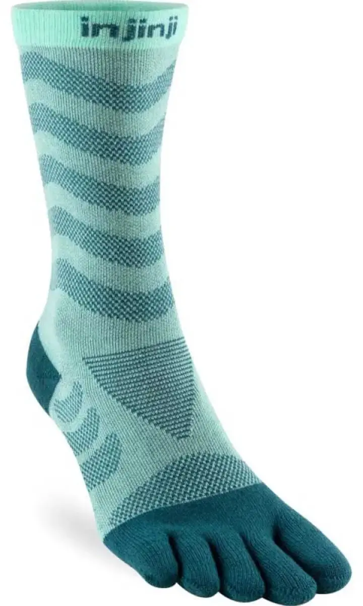 Injinji Ultra Run Crew Dames Teensokken - Glacier Groen - afbeelding 4 van 4