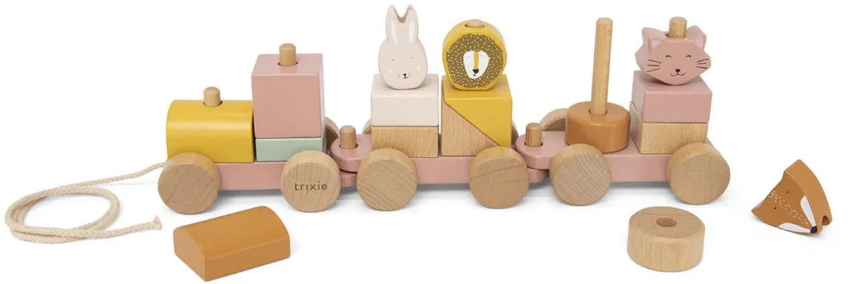Trixie Houten Dierentrein Mrs. Cat 84-190 - Roze