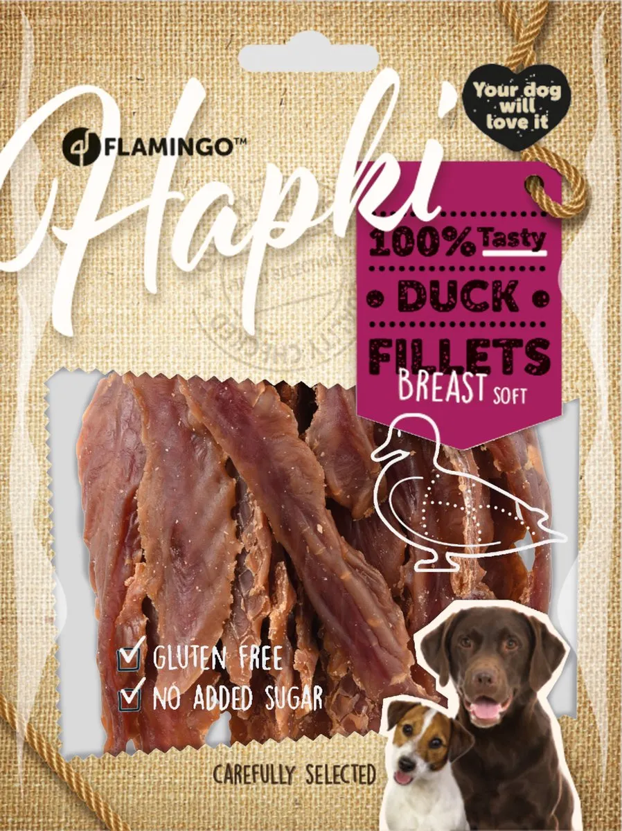 Flamingo Hapki Filet met Eend Hondensnack 170g