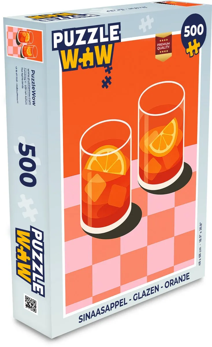 PuzzleWow Glazen Puzzel Sinaasappel