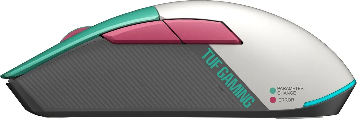 ASUS TUF Gaming Mini Wireless Mouse Hatsune Miku Edition - Muis Rechtshandig - Draadloos - Optisch - USB 2.0 - 1.200 Dpi - 6 knoppen