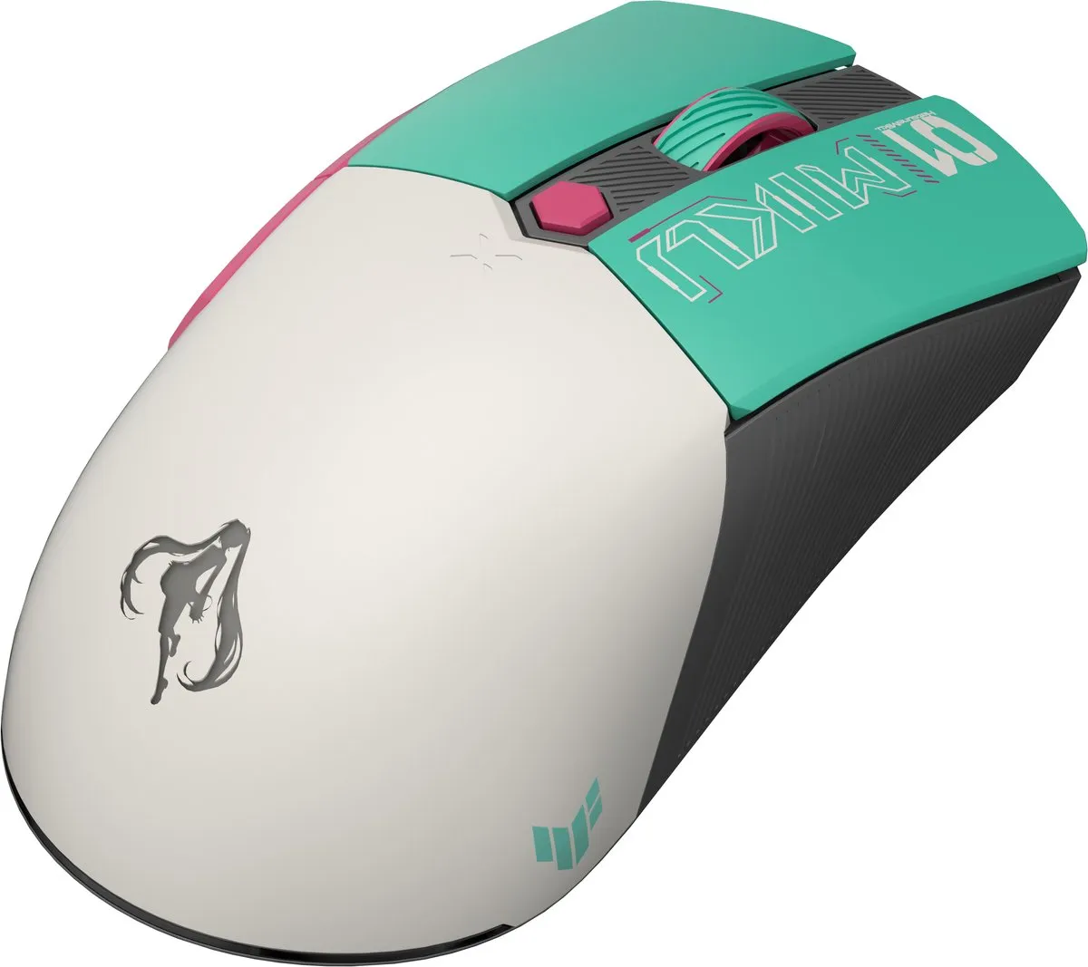 ASUS TUF Gaming Mini Wireless Mouse Hatsune Miku Edition - Muis Rechtshandig - Draadloos - Optisch - USB 2.0 - 1.200 Dpi - 6 knoppen
