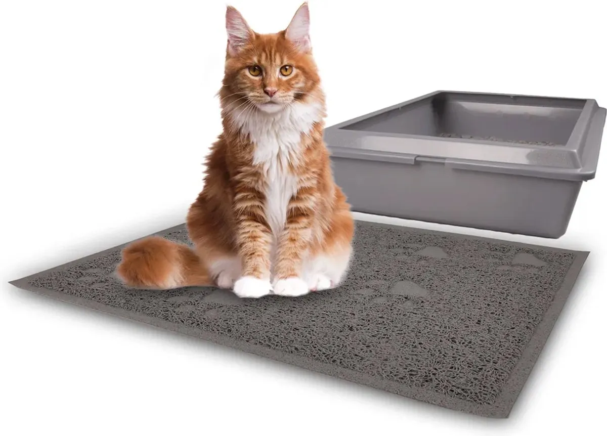 Flamingo Kattenbakmat RH 60x90cm - Grijs