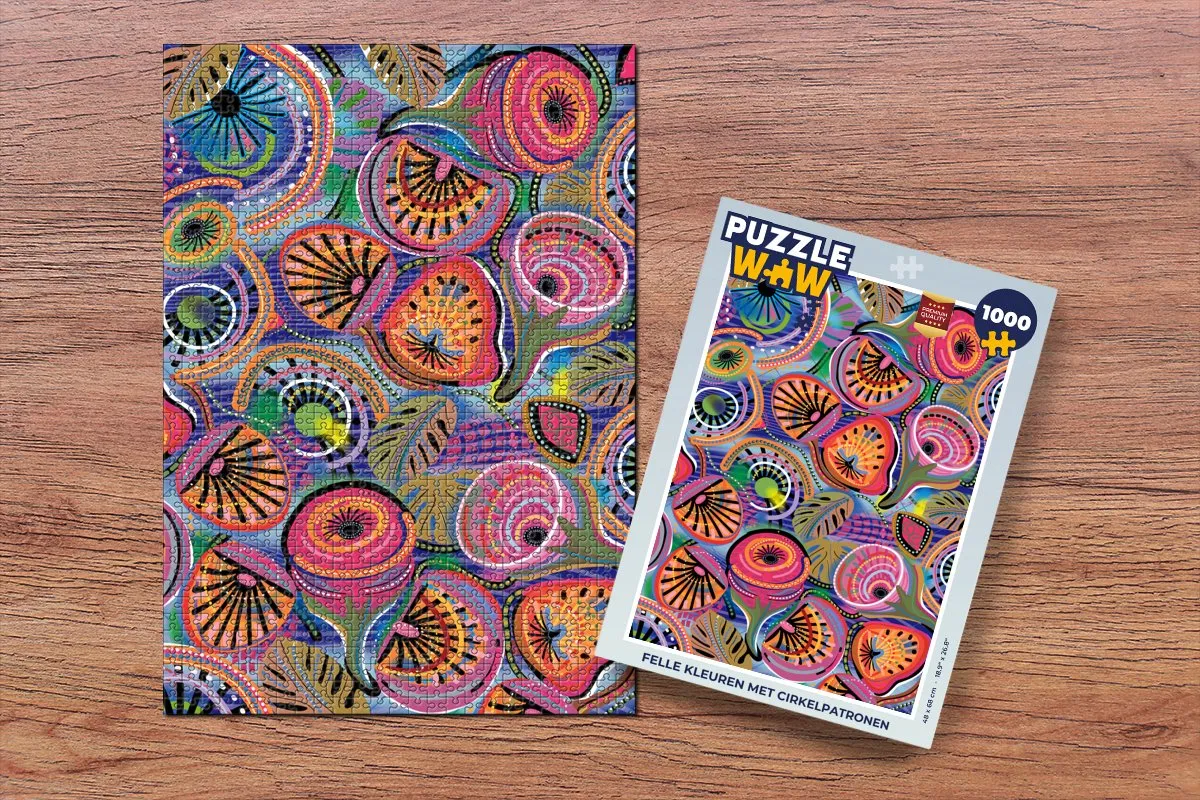 PuzzleWow Figuren Legpuzzel 1000 Stuks - Multicolor