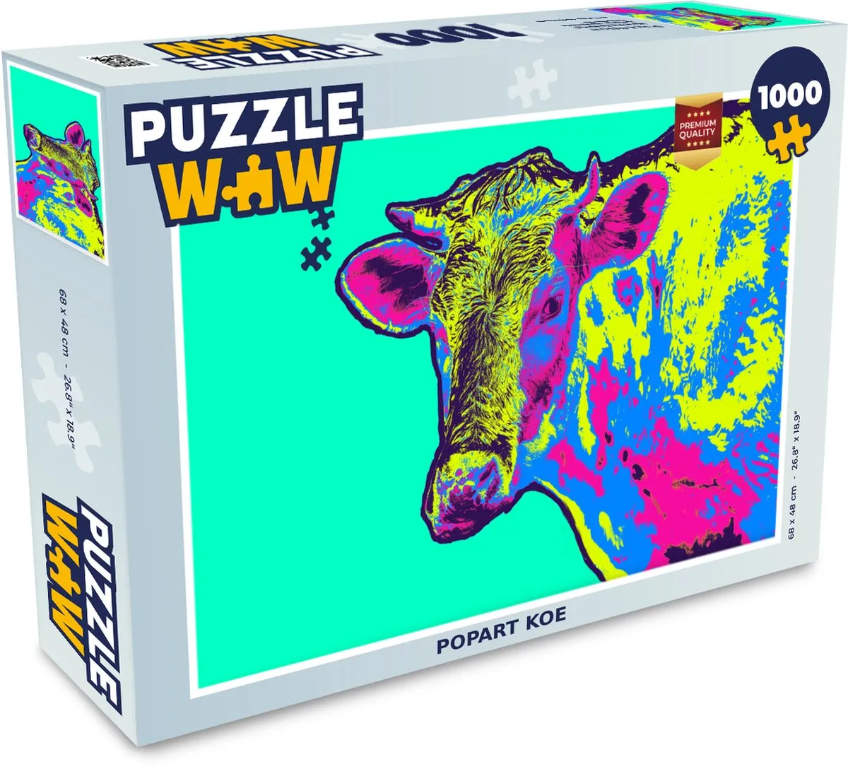 PuzzleWow Popart Koe Legpuzzel 1000 Stuks