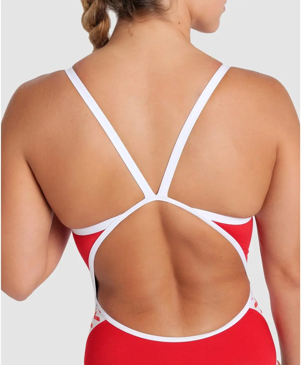Arena Icons Super Fly Solid Dames Zwempak - Rood - 28 - afbeelding 2 van 5