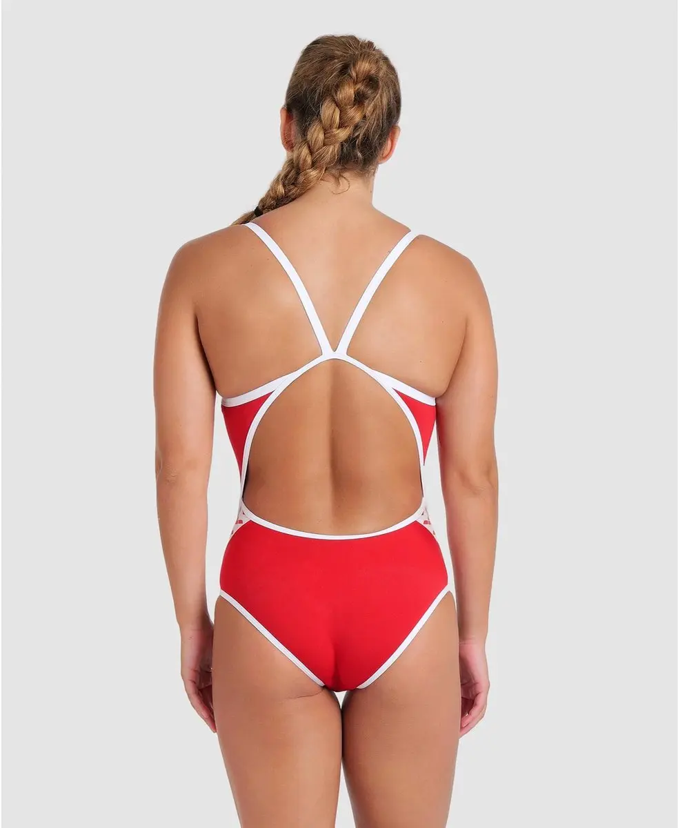 Arena Icons Super Fly Solid Dames Zwempak - Rood - 28 - afbeelding 4 van 5