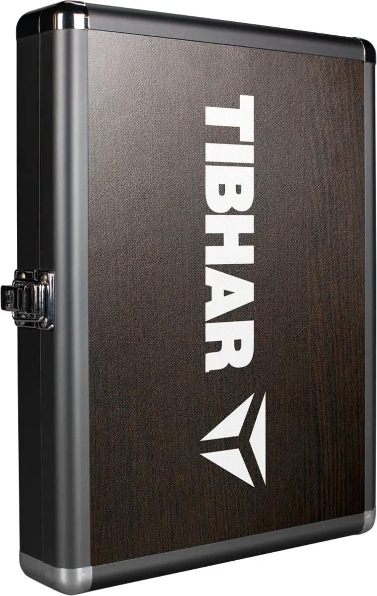 Tibhar Alu Batkoffer Tafeltennis/Pingpong Woodfinish