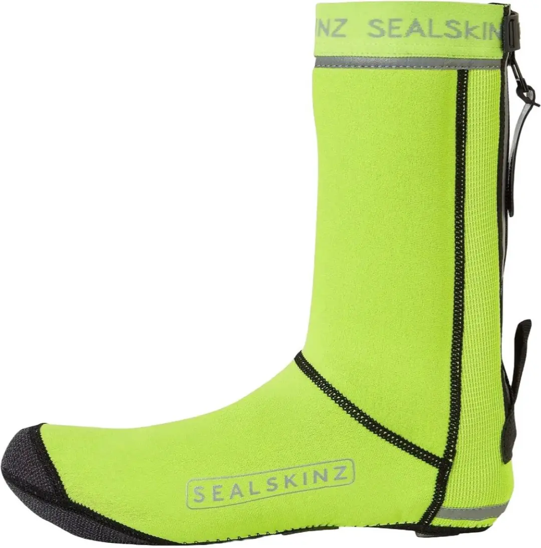 Sealskinz Caston fietsoverschoenen met open zool Neon Yellow