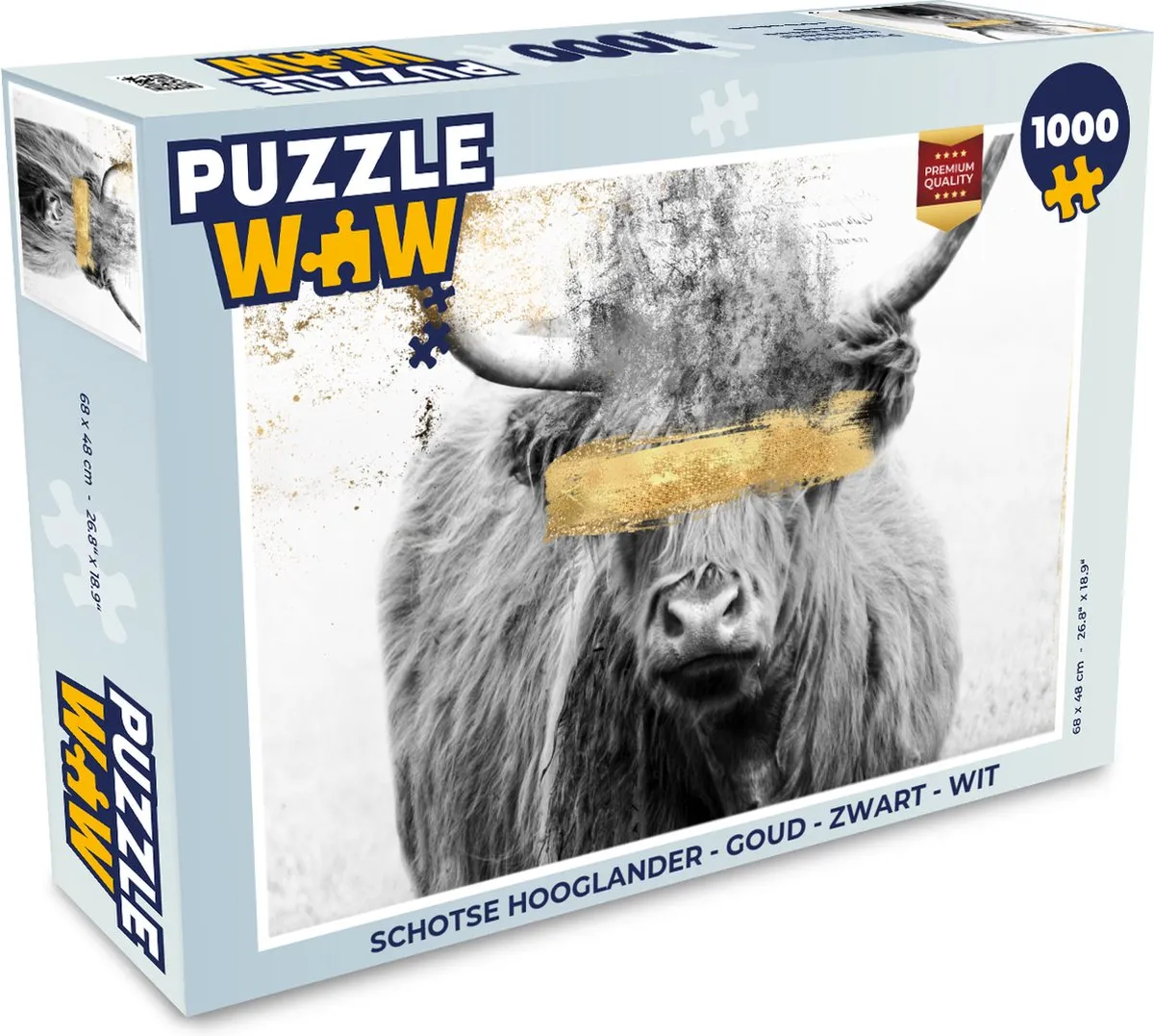 PuzzleWow Schotse Hooglander Legpuzzel 1000 Stuks