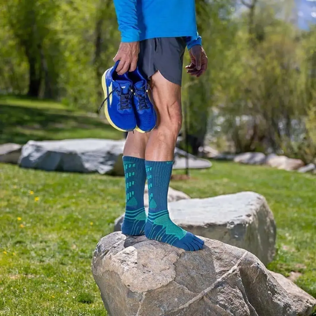 Injinji Ultra Run Crew - Diep Blauw/Groen - 37-40 - afbeelding 5 van 6