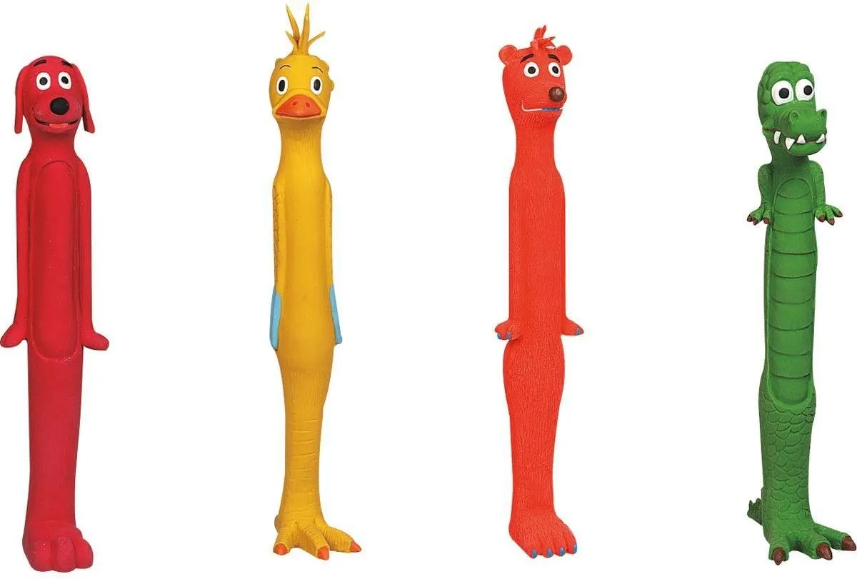 Flamingo Latex Dummie Hondenspeelgoed 30cm - Rood
