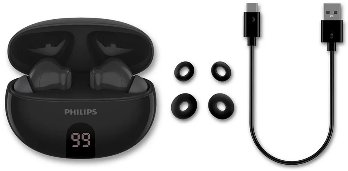 Philips TAT2520 TWS Oordopjes - ANC - 20 uur - Zwart