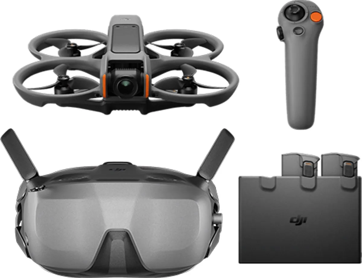 DJI Avata 2 Fly Smart Combo FPV Drone - 3 Batterijen - Grijs