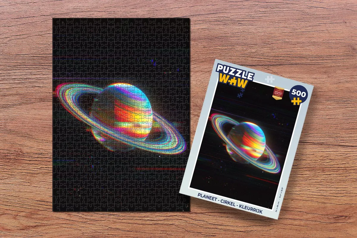 PuzzleWow Planeet Cirkel Legpuzzel 500 Stuks - Kleurrijk