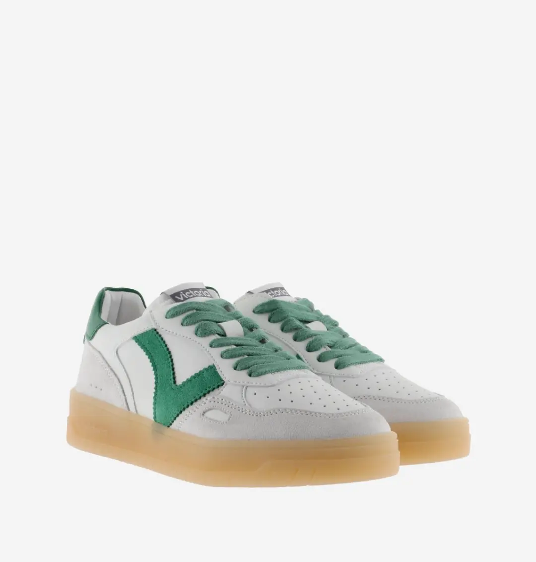 Victoria Seúl Sneakers Efecto Piel & Serraje - Groen - afbeelding 2 van 6