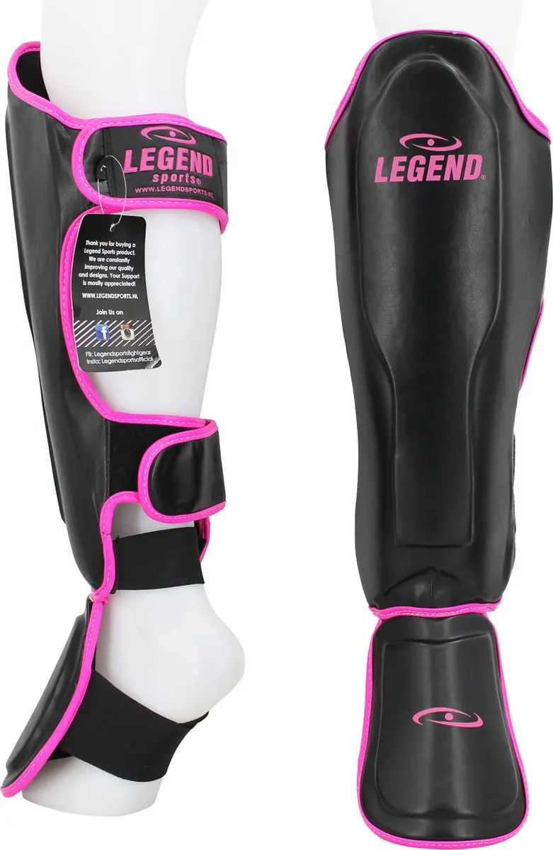 Legend Sports Scheenbeschermers Best Dames Zwart/roze Maat L