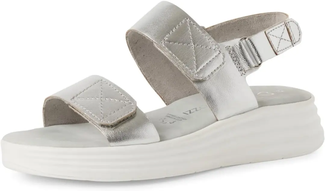 Marco Tozzi Dames Sandalen 2-28708-44 Zilver Leer