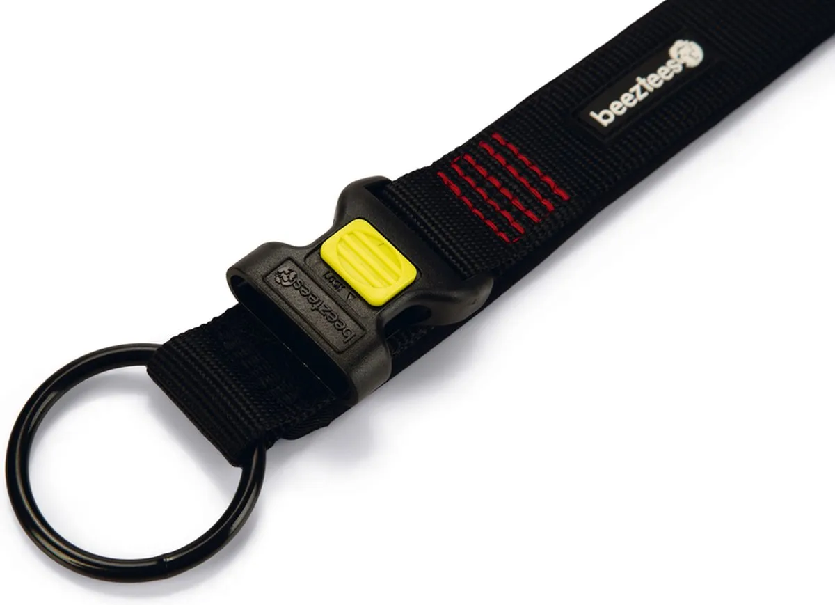 Beeztees Parinca Hondenhalsband Nylon - Zwart 60-65cm x 30mm