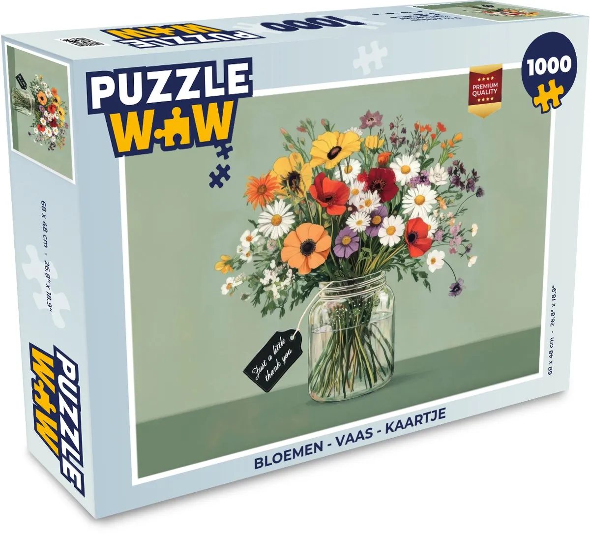 PuzzleWow Bloemen Vaas Legpuzzel 1000 Stuks