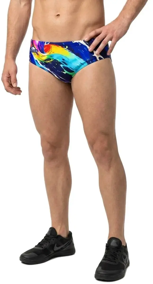 Turbo Paint Vortex Zwemslip Veelkleurig L Man