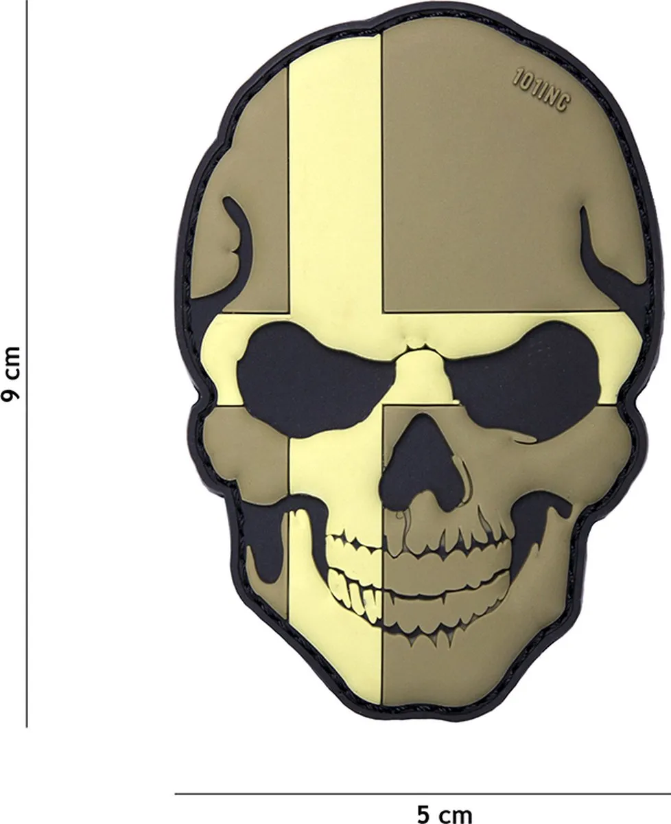 101 Inc Embleem 3D Skull Zweden Subdued