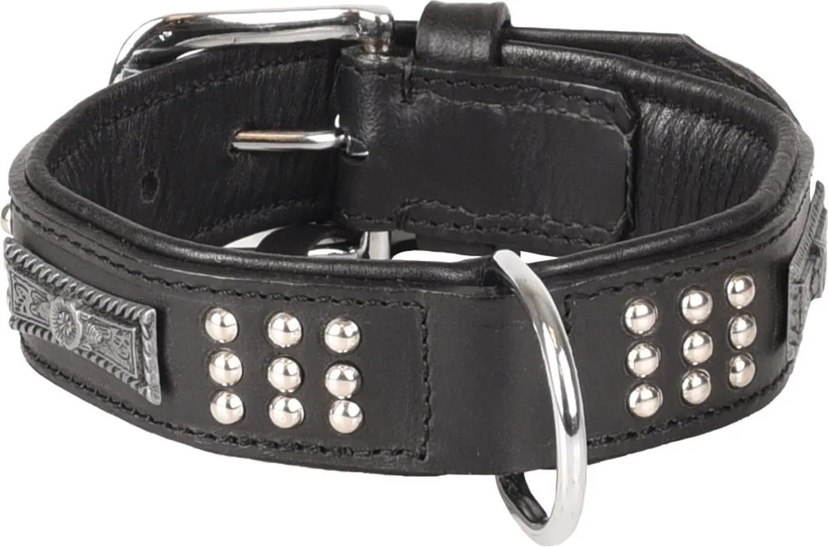 Flamingo Sedona Halsband - Leder Zwart S 26-31cm - afbeelding 4 van 4