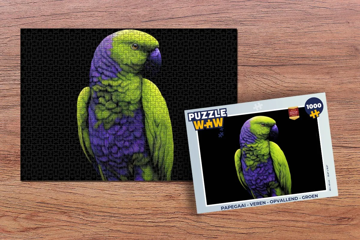 PuzzleWow Papegaai Legpuzzel 1000 Stuks - Groen